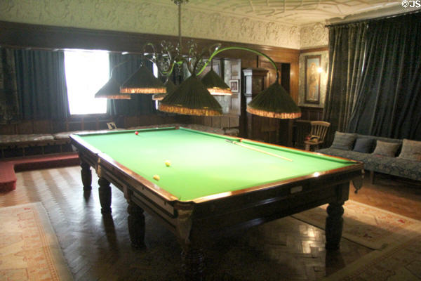 Billiard table at Wightwick Manor. Wolverhampton, England.