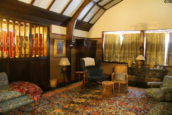 Large bedroom for guests at Wightwick Manor. Wolverhampton, England.