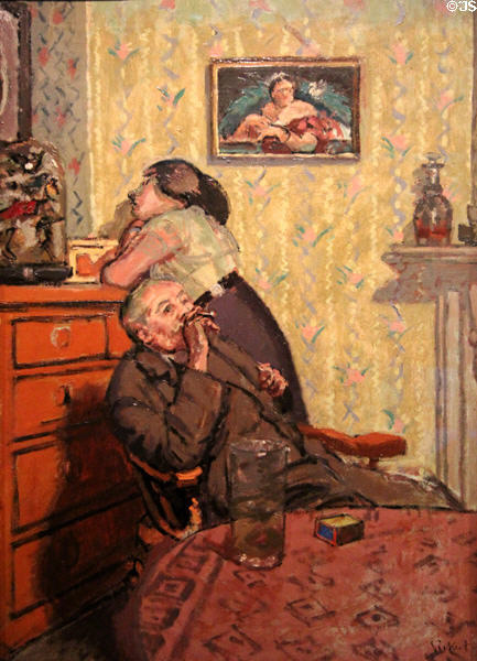 Ennui painting (1917-8) by Walter Richard Sickert at Ashmolean Museum. Oxford, England.