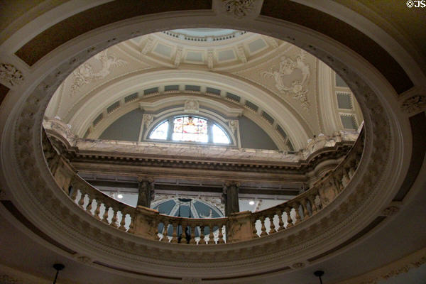 Dome rotunda at Belfast City Hall. Belfast, Northern Ireland.