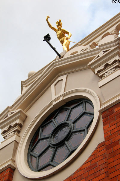 Statue of Mercury on Belfast Grand Opera House. Belfast, Northern Ireland.