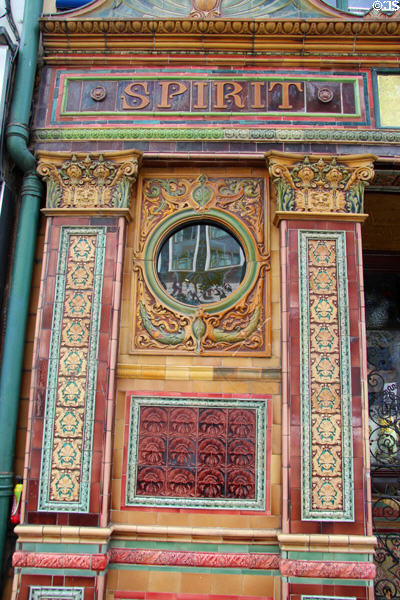 External tiles at Crown Liquor Saloon. Belfast, Northern Ireland.