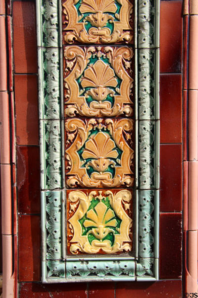 External tiles at Crown Liquor Saloon. Belfast, Northern Ireland.