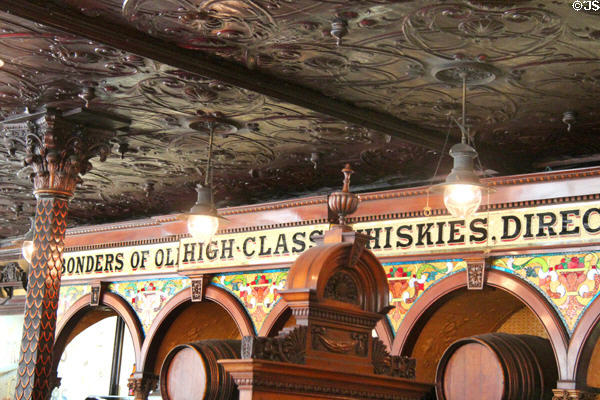 Design details inside Crown Liquor Saloon. Belfast, Northern Ireland.