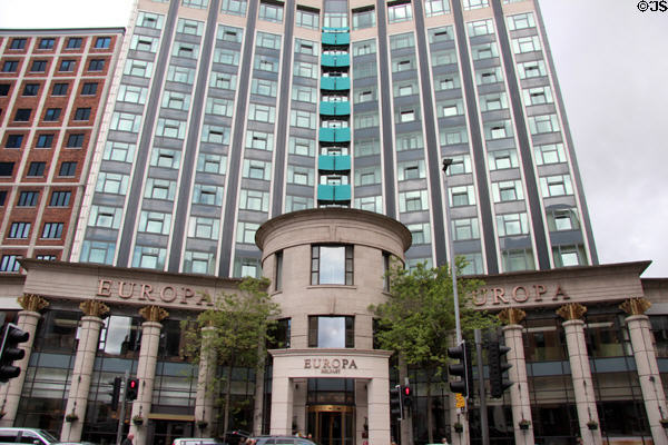 Europa Hotel on Great Victoria St. Belfast, Northern Ireland.