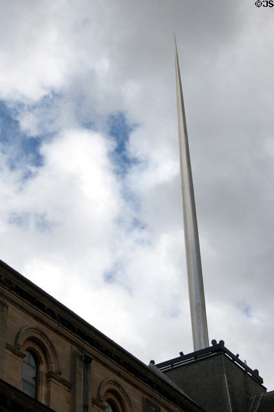 Spire atop Belfast Cathedral. Belfast, Northern Ireland.