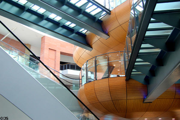 Balconies & walkways in Victoria Square (2008) shopping center. Belfast, Northern Ireland.