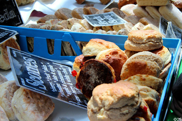 Scones at St George's Market. Belfast, Northern Ireland.