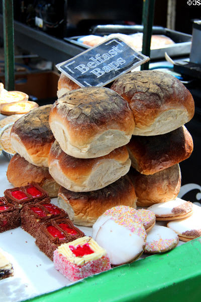 Baps & desserts at St George's Market. Belfast, Northern Ireland.