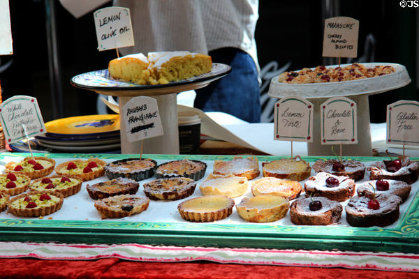 Desserts at St George's Market. Belfast, Northern Ireland.