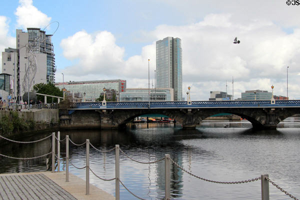 Queen's Bridge (1849) over Lagan River. Belfast, Northern Ireland.