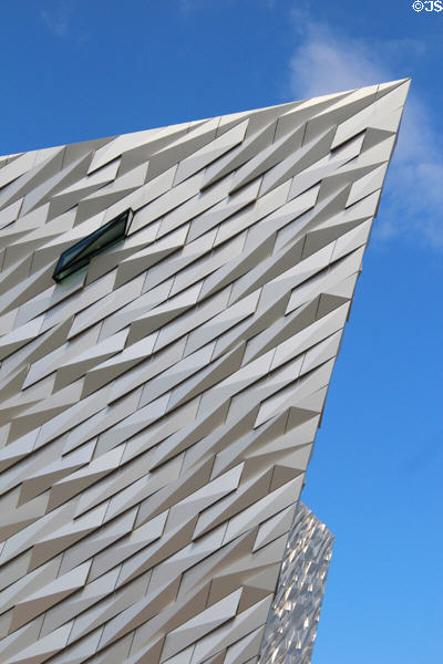 Prow shape of Titanic Belfast. Belfast, Northern Ireland.