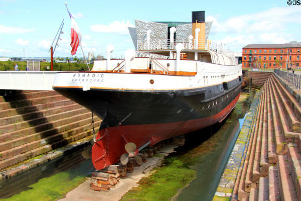 Nomadic Cherbourg built by Harland & Wolff to ferry passengers between Cherbourg harbor & White Star Olympic-class liners like Titanic. Belfast, Northern Ireland.