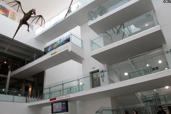 Modern atrium of Ulster Museum. Belfast, Northern Ireland.