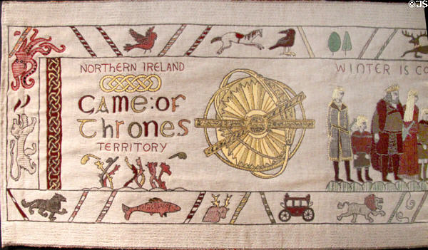Game of Thrones tapestry at Ulster Museum. Belfast, Northern Ireland.
