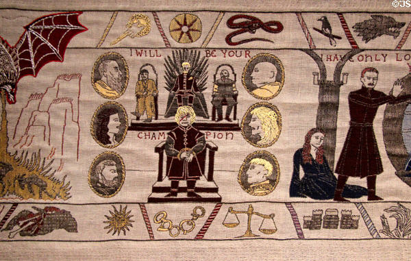 Game of Thrones tapestry at Ulster Museum. Belfast, Northern Ireland.