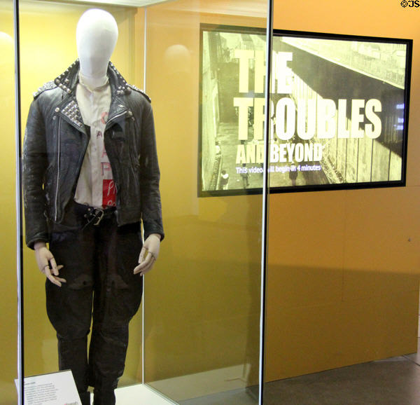 Exhibit marking The Troubles in Northern Ireland at Ulster Museum. Belfast, Northern Ireland.