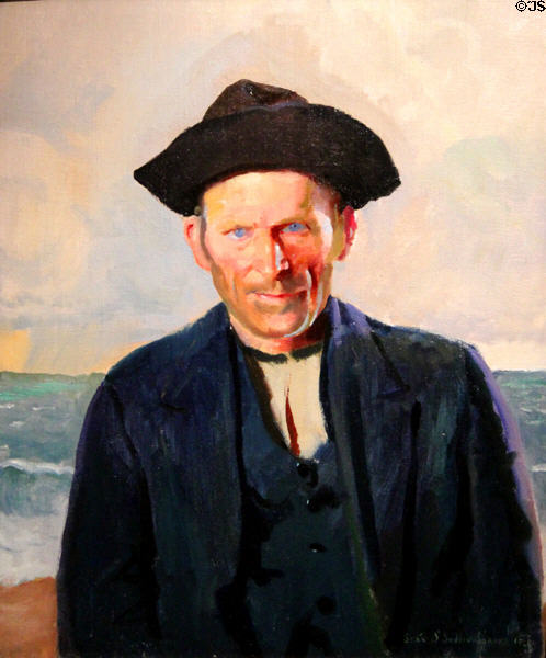 Neach painting (1928) by Sean O'Sullivan at Ulster Museum. Belfast, Northern Ireland.