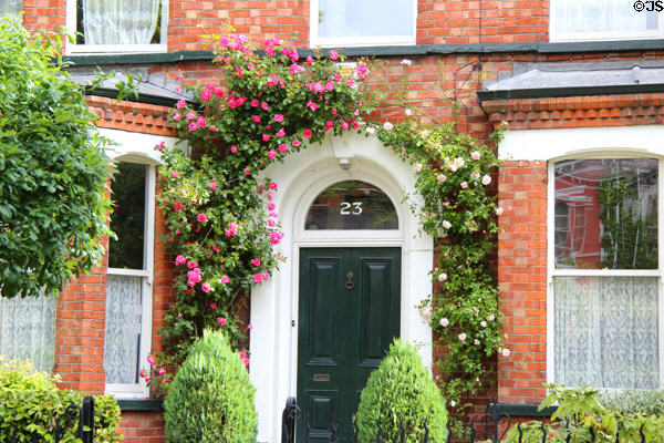 Queen's Quarter neighborhood streetscape. Belfast, Northern Ireland.
