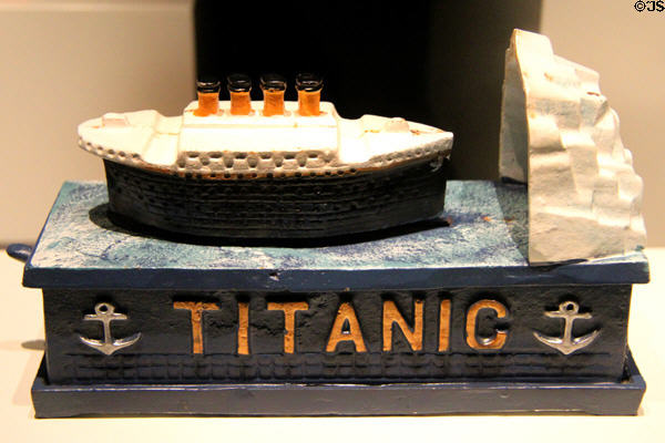 Souvenir Titanic & iceberg box at Ulster Transport Museum. Belfast, Northern Ireland.