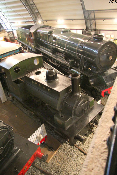 LP&HC steam engine no. 1 (1891) & Great Southern Railways steam locomotive 'Maedb' (1939) at Ulster Transport Museum. Belfast, Northern Ireland.