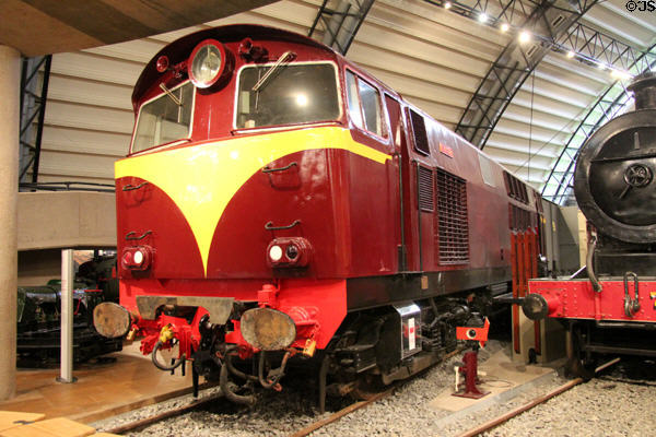 NIR Hunslet diesel locomotive no. 102 'Falcon' (1970) at Ulster Transport Museum. Belfast, Northern Ireland.