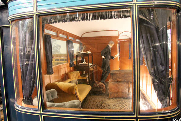 Great Northern Railway Ireland private Director's Saloon no. 47 (1844) at Ulster Transport Museum. Belfast, Northern Ireland.