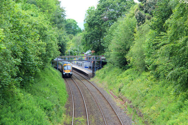 Commuter train which runs near Ulster Transport Museum. Belfast, Northern Ireland.