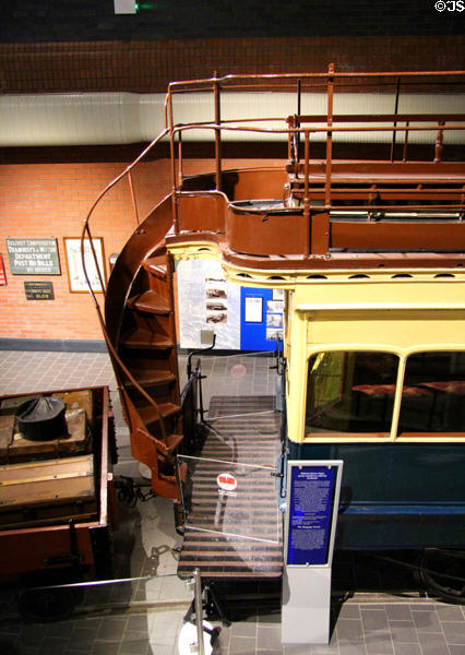 Great Northern Railway (Ireland) horse-drawn tram 381 (1883) at Ulster Transport Museum. Belfast, Northern Ireland.