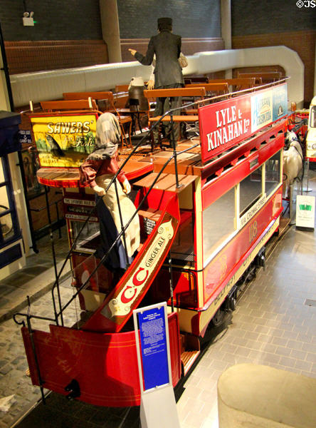 Belfast Street Tramway Co. horse-drawn tram 118 (c1887) at Ulster Transport Museum. Belfast, Northern Ireland.