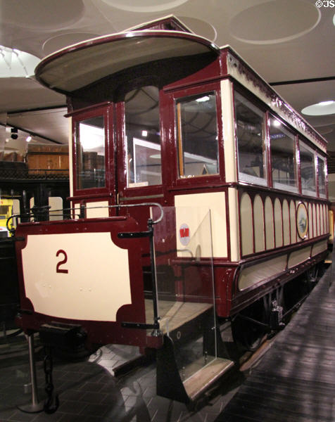 Giant's Causeway, Portrush & Bush Valley Railway Tramway 2 (1883) at Ulster Transport Museum. Belfast, Northern Ireland.