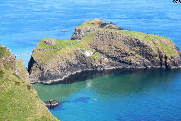 Carrick-a-Rede Rope Bridge on Antrim Coast. Northern Ireland.
