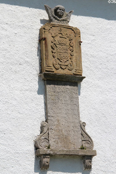 Gravestone (1723) on Ballintoy Parish Church. Ballintoy, Northern Ireland.