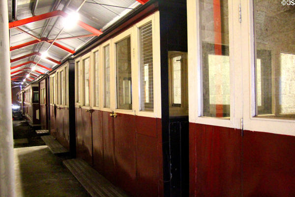 Passenger cars at Giant's Causeway & Bushmills Railway. Northern Ireland.