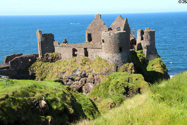Dunluce Castle (13thC) on Causeway Coast. Northern Ireland.
