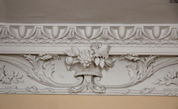 Parlor plaster ceiling frieze at Florence Court. Enniskillen, Northern Ireland.
