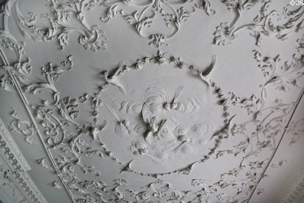 Dining room plasterwork ceiling at Florence Court. Enniskillen, Northern Ireland.