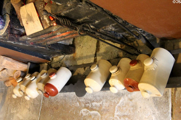 Ceramic hot water bottles at Florence Court. Enniskillen, Northern Ireland.