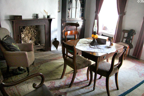 Campbell House table & chairs at Ulster American Folk Park. Omagh, Northern Ireland.