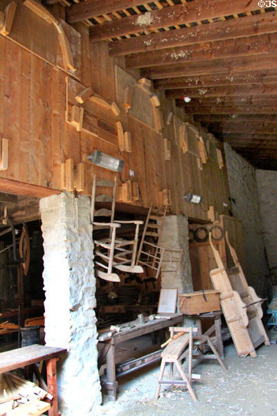 Furniture shop at Ulster American Folk Park. Omagh, Northern Ireland.