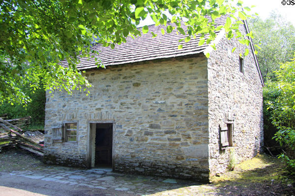 Samuel Fulton Stone House (1725-50) from Lancaster Co., PA at Ulster American Folk Park. Omagh, Northern Ireland.