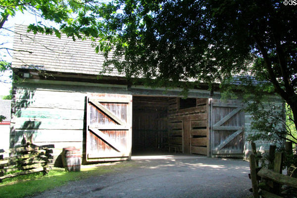Pennsylvania barn at Ulster American Folk Park. Omagh, Northern Ireland.