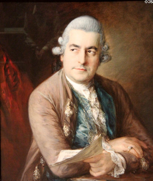Johann Christian Bach portrait (c1776) by Thomas Gainsborough at National Portrait Gallery. London, United Kingdom.