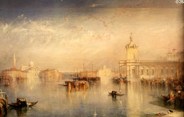 Venice, The Dogano, San Giorgio, Citella from steps of Europa painting (1842) by Joseph Mallord William Turner at Tate Britain. London, United Kingdom.