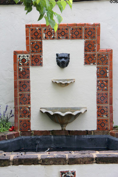 Courtyard fountain at Conde-Charlotte Museum. Mobile, AL.