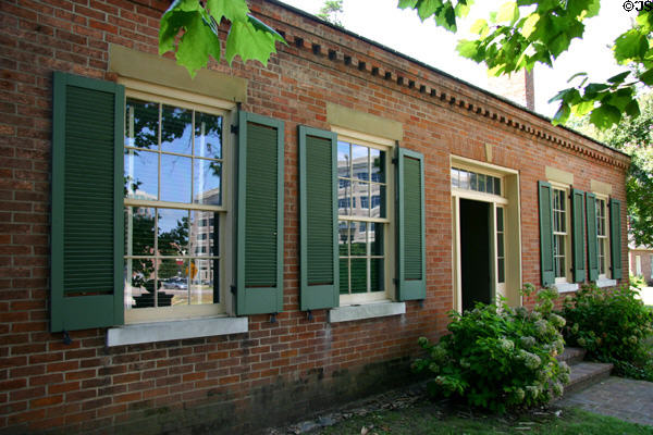 Brick Robert Brownlee House (c1848) at Historic Arkansas Museum. Little Rock, AR. Style: Federal.