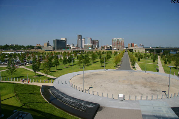 Skyline of Little Rock from Clinton Presidential Library. Little Rock, AR.