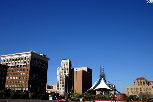 Patriot Square with Luhrs Tower & Luhrs Building. Phoenix, AZ.