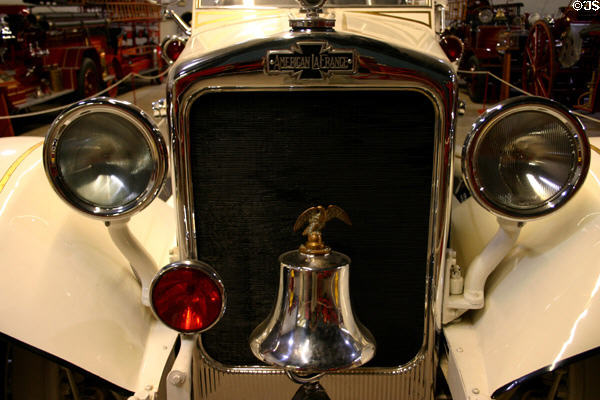 American La France Model 400 fire engine front end detail in Hall of Flame. Phoenix, AZ.