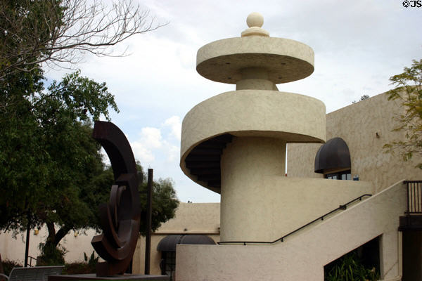 Scottsdale City building spiral staircase. Scottsdale, AZ.